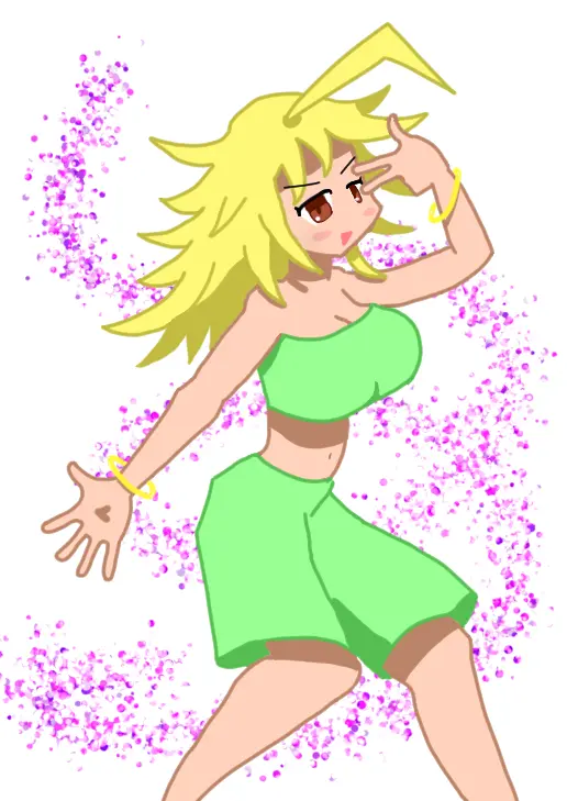 謎のポーズをしている謎のキャラ